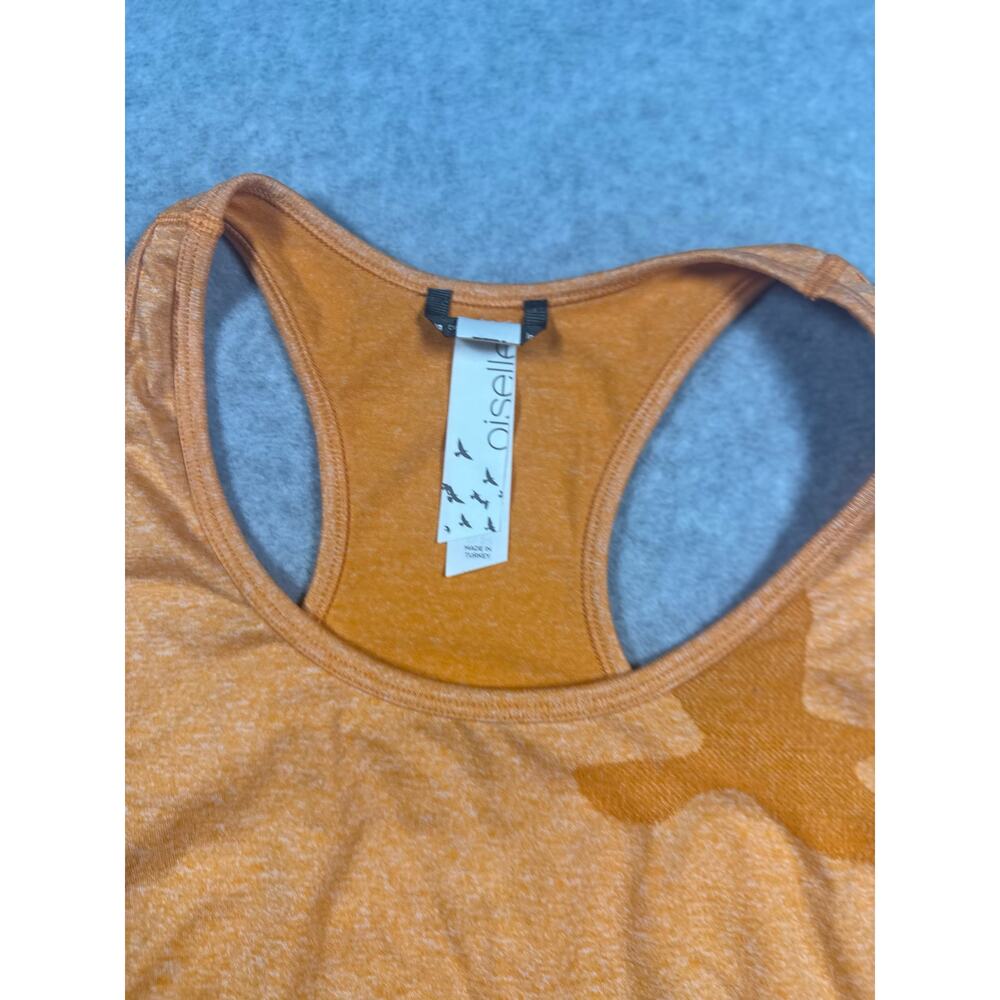 Oiselle Racerback Flyte Tank Top Women's Orange Pullover Sleeveless Scoop Neck - Picture 3 of 4